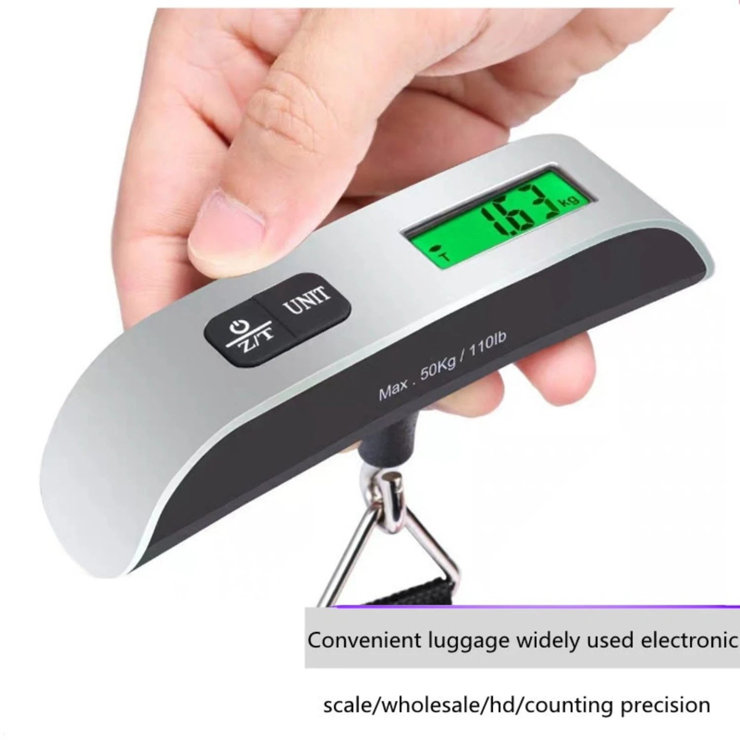 Portable Lightweight Electronic LCD Display Travel Suitcase Hanging Baggage Balance Scale with 110lb/50kg Capacity - Convenient,