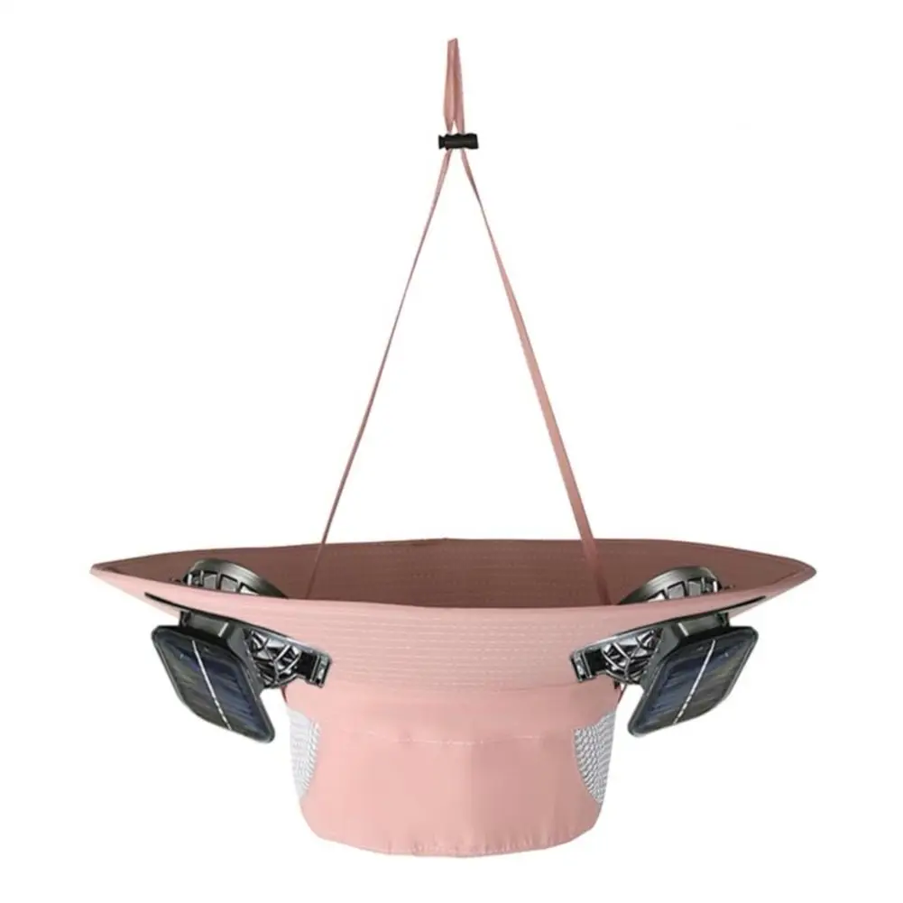 2Pcs Summer Hat with Dual Solar Fans USB Charging Wide Brim Outdoor Fishing Hat Breathable Cooling Sun Protection Hat
