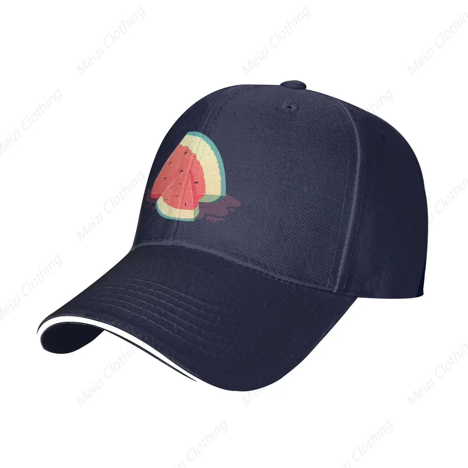 Watermelon slice baseball cap for men and women adjustable outdoor sports fun dad cap adjustable truck driver cap