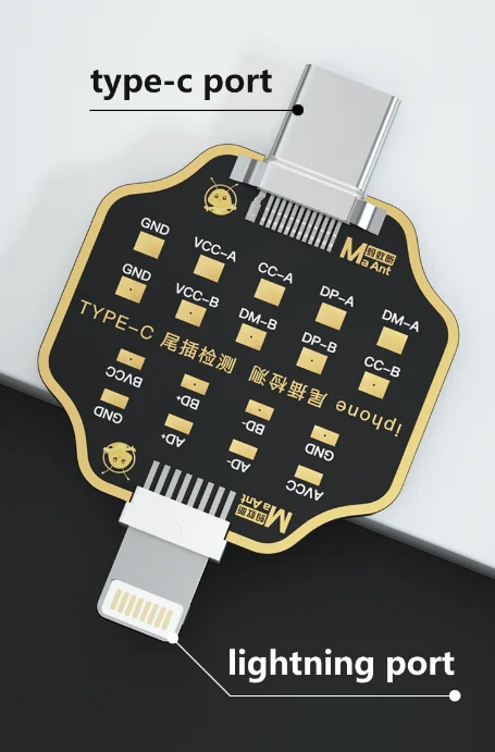 

MaAnt WX-01 Tail Plus Тестовая плата Не требует удаления телефона Быстрое обнаружение заряда Поддержка Lightning/Type-C Инструмент для проверки ремонта