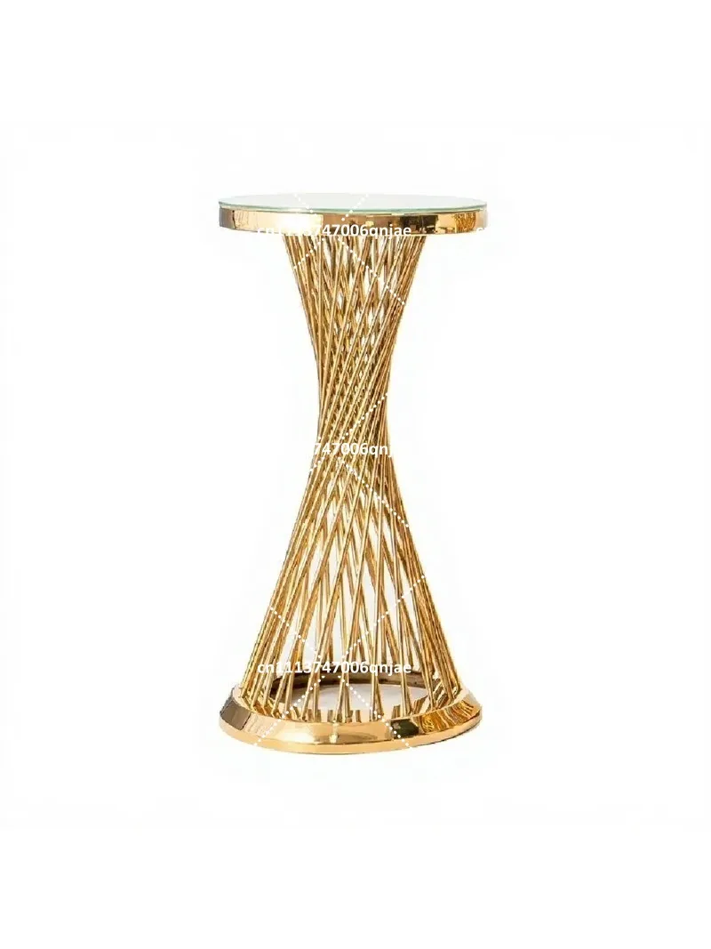 Gold Stainless Steel Cake Table Edge Decoration for Wedding Party Home Living Room Hotel Decor
