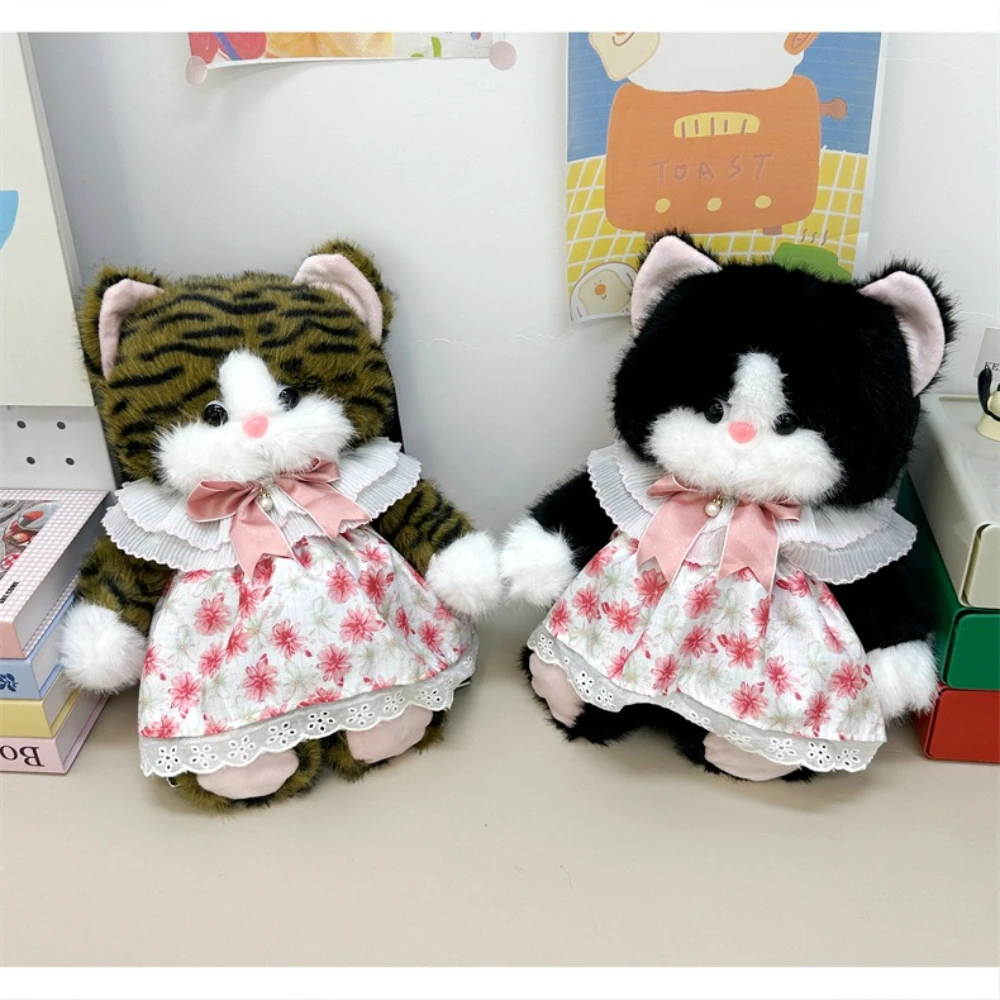 Kawaii Katze Plüsch Rucksack süße Kitty Stofftier Puppe weiche flauschige Plüschtier Spielzeug Schultasche für Mädchen Frauen Geburtstag Weihnachtsgeschenke