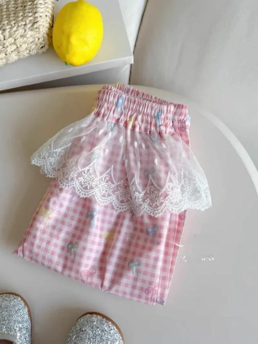 سراويل صيفية مريحة وخفيفة الوزن تسمح بمرور الهواء للفتيات فضفاضة مناسبة من الدانتيل ومضادة للبعوض سراويل غير رسمية للفتيات ال...