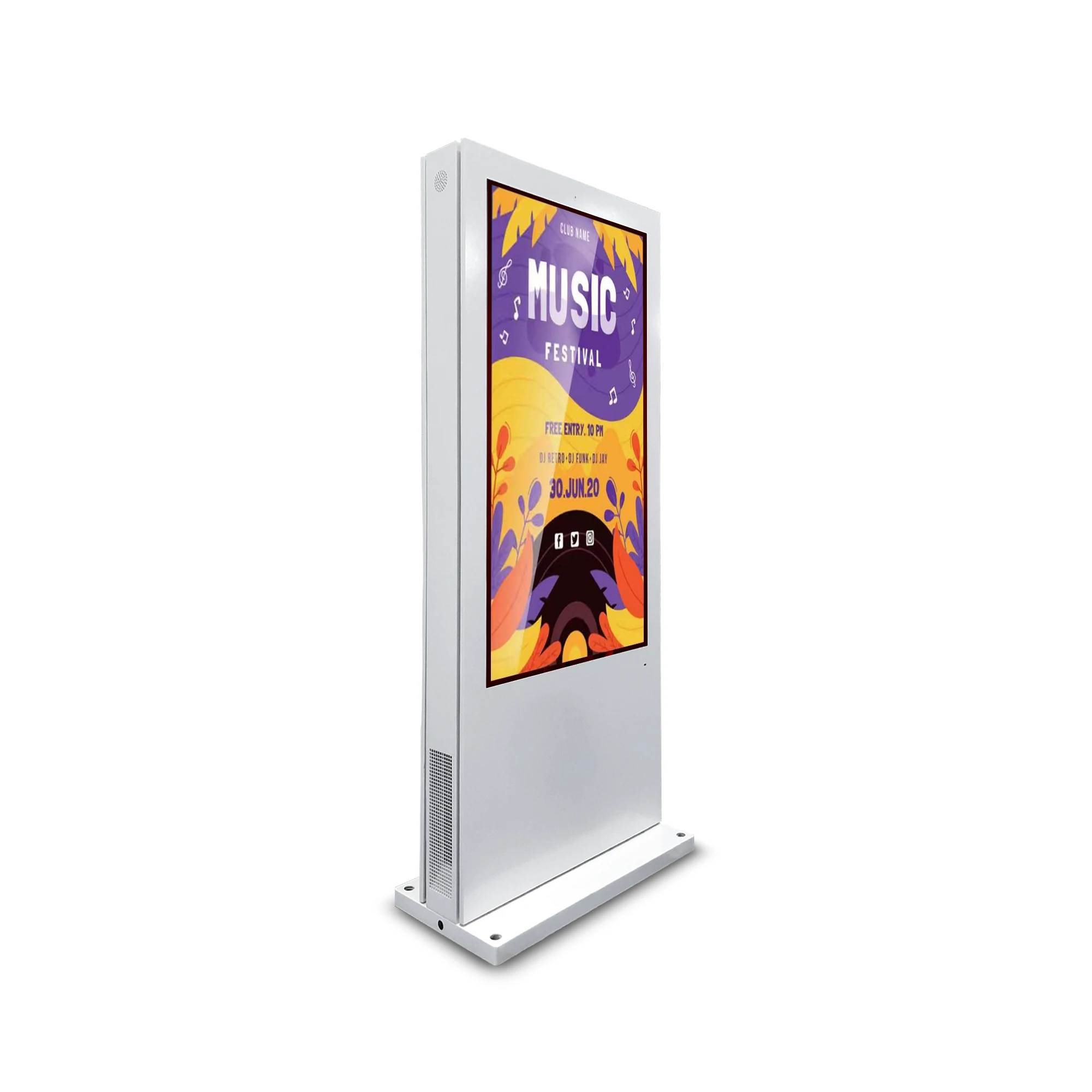 55 Inch Outdoor Vertical Digital Signage IP65 Sunlight Readable Industrial Grade LCD Display