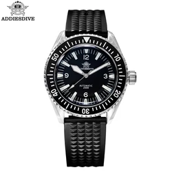 ADDIESDIVE Leuchtende automatische mechanische Uhr NH35 Black Dail Bubble Mirror Glass Armbanduhren Keramiklünette 200 m Taucheruhren