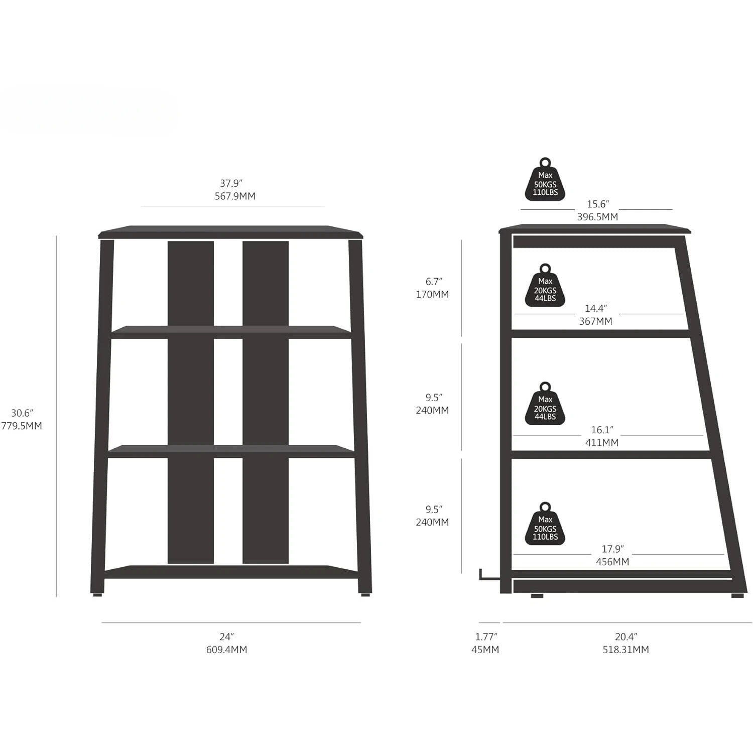 Desain 4 Tingkat AV Media Stand Rak Sudut Berdiri Rak Sudut Kayu Kabinet Komponen Rak Stereo Menara Audio dengan Tinggi