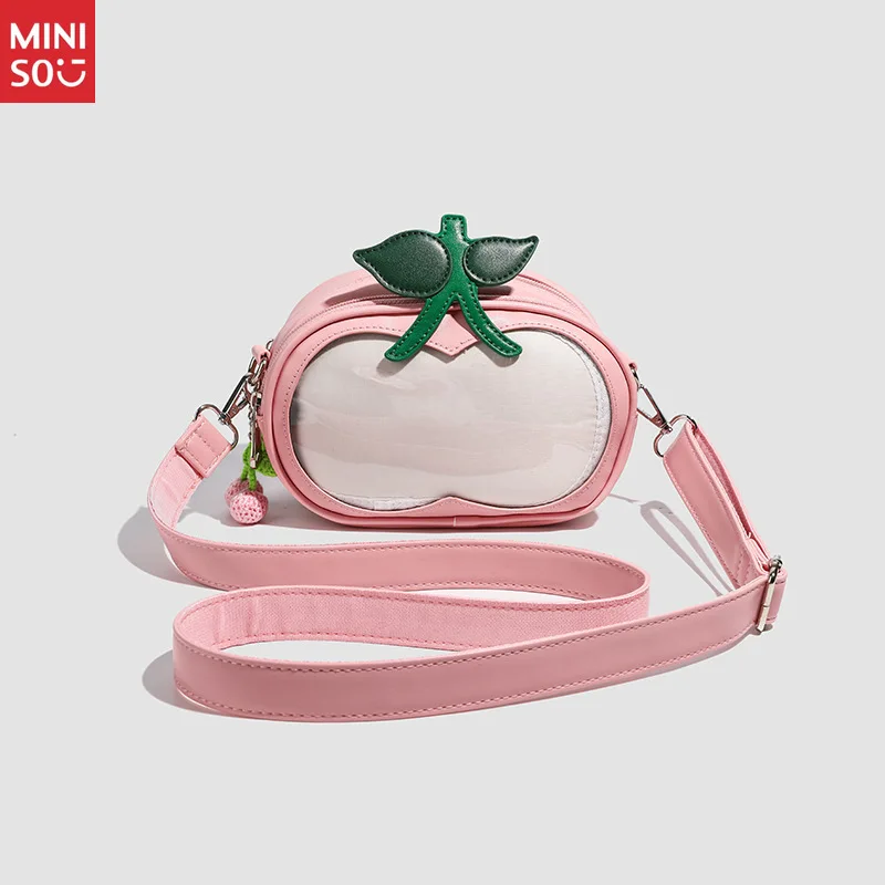 Miniso Creative Apple Shaped Crossbody Bag, Cute Mini Phone Purse & Cosmetic Bag