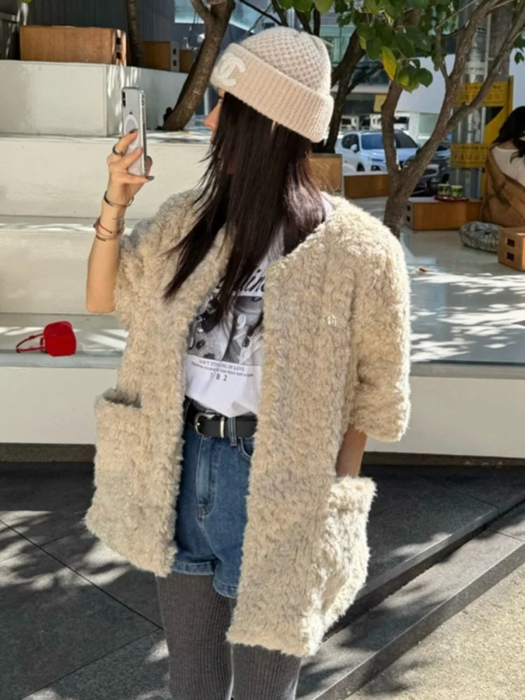 ملابس خارجية نسائية كورية فضفاضة موضة شتاء 2025 معطف منفوش مع كيتات كبيرة عصرية للتنقل #5