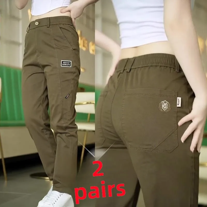 

Ice Silk Men's Work Trousers Summer Thin Casual Loose Straight Leg Long Pants Elastic Wear Resistant Youth Daily Wear