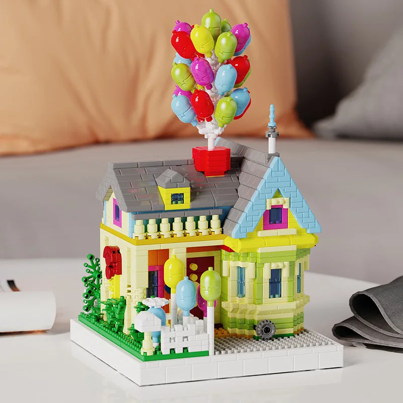 

Cute balloon house building blocks help exercise hands-on skills Boys and girls build model toy gifts