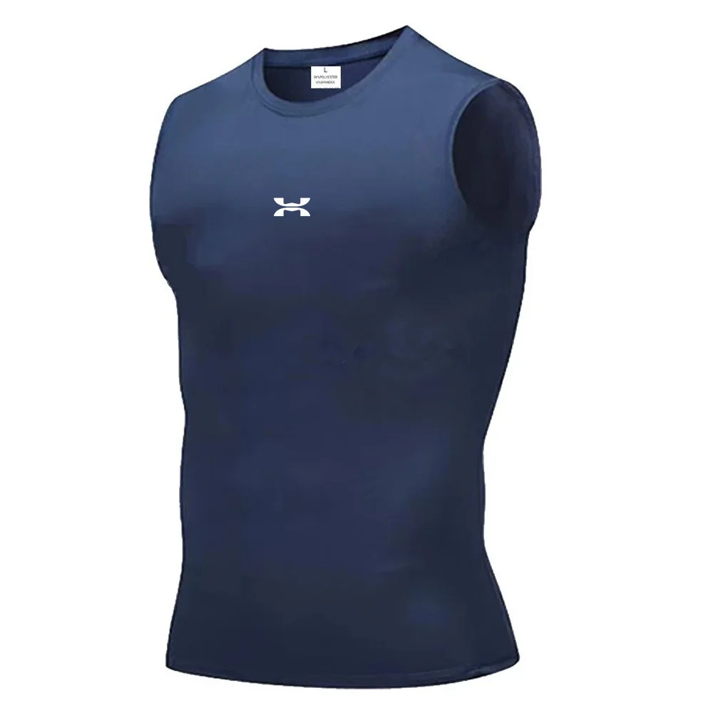 New Compression Tank Top Elasticity Gym wear Men Sleeveless Quick Drying Sportswear Fitness Bodybuilding Vest Workout Muscle Top