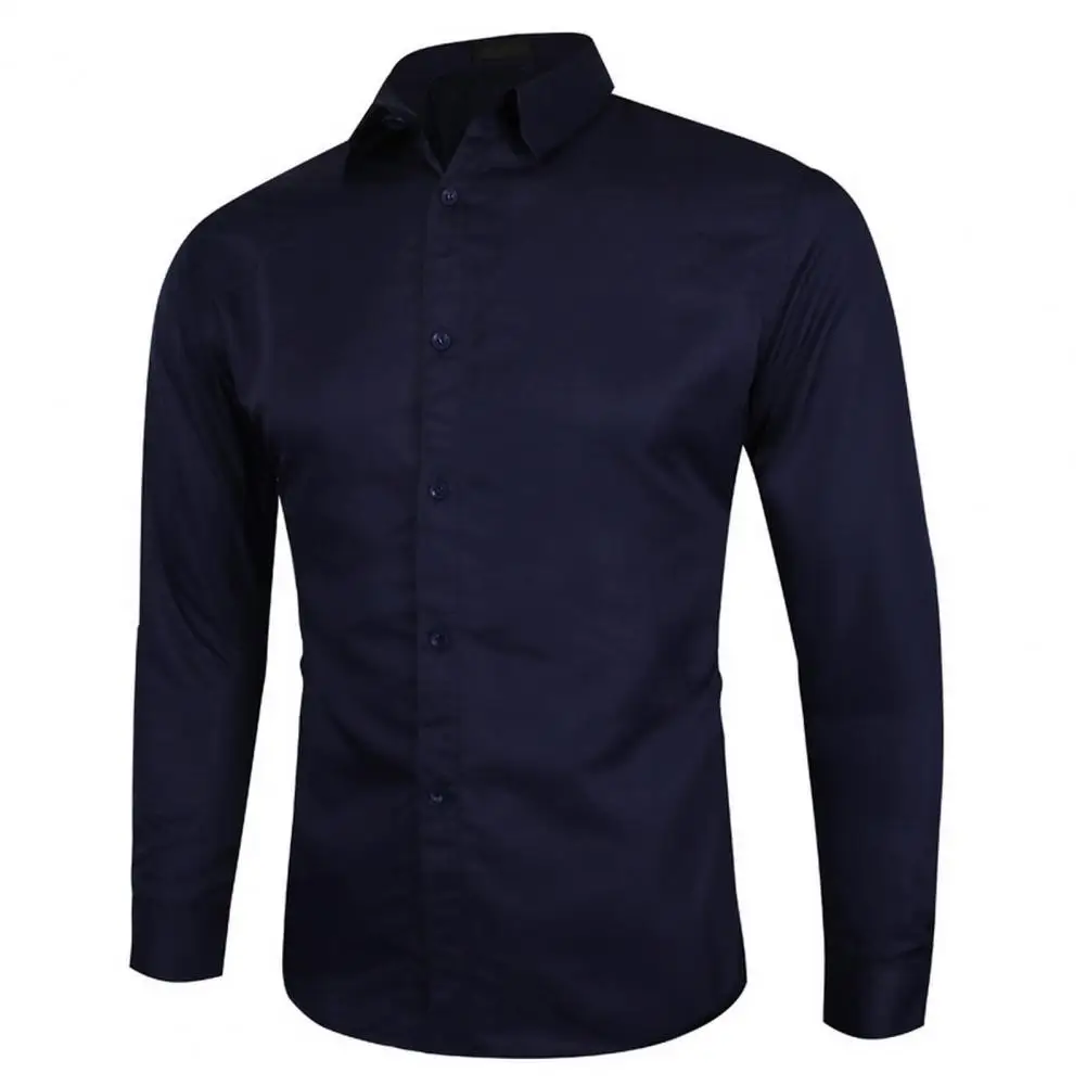 S-7XL Plus Size New Men\'s Buttons Cardigan Shirts Men Long Sleeve Casual Slim Fit Dress Shirts For Male Business Shirt Tops