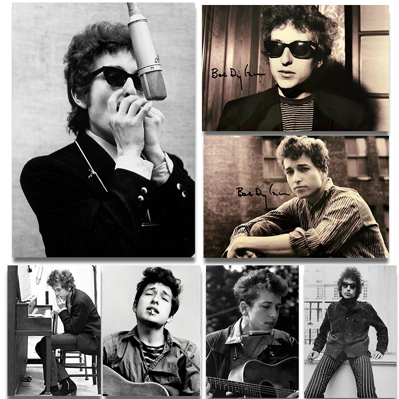 Póster De estrella De música Pop Bob Dylan, fotografía Vintage, retrato De cantante De Rock, impresiones, pintura en lienzo, imagen artística De pared para el hogar y la habitación