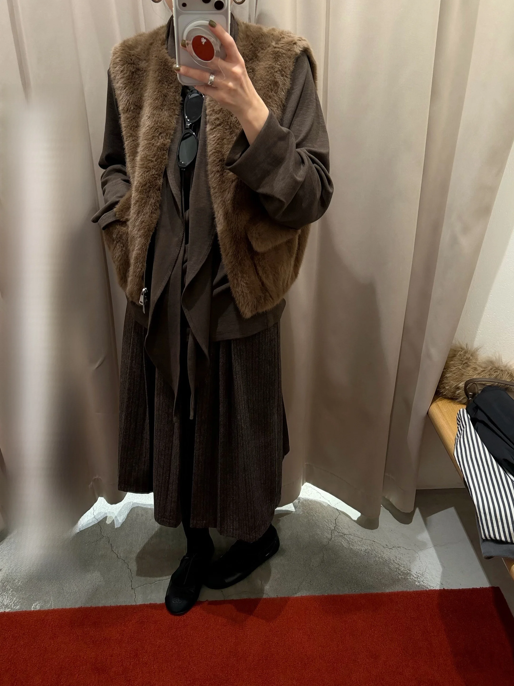 

Винтажный меховой жилет Elielim с двойными карманами, женский модный экологичный теплый жилет свободного кроя для многослойных образов