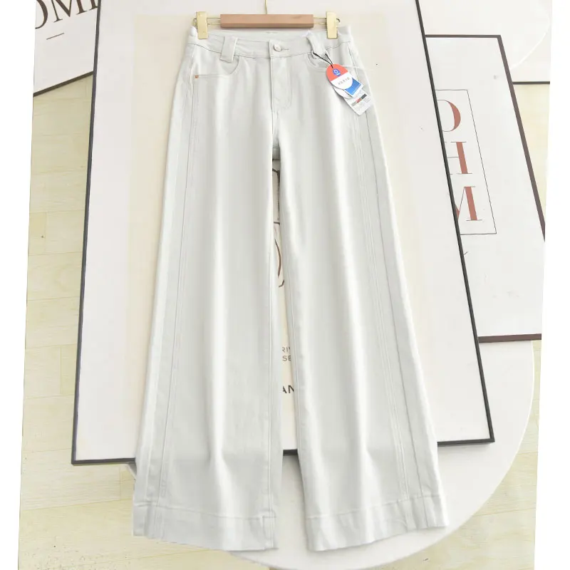 

New In-Trend Wide Leg Jeans Slim Straight Thin Denim Summer Faion Double Sided S Ladies Premium Quali Jeans