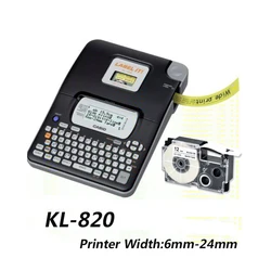 Original Casio KL-820 thermal transfer machine terminal identification LABEL MAKER  For Casio XR-9WE XR-12WE XR-6WE XR-9X Tapes