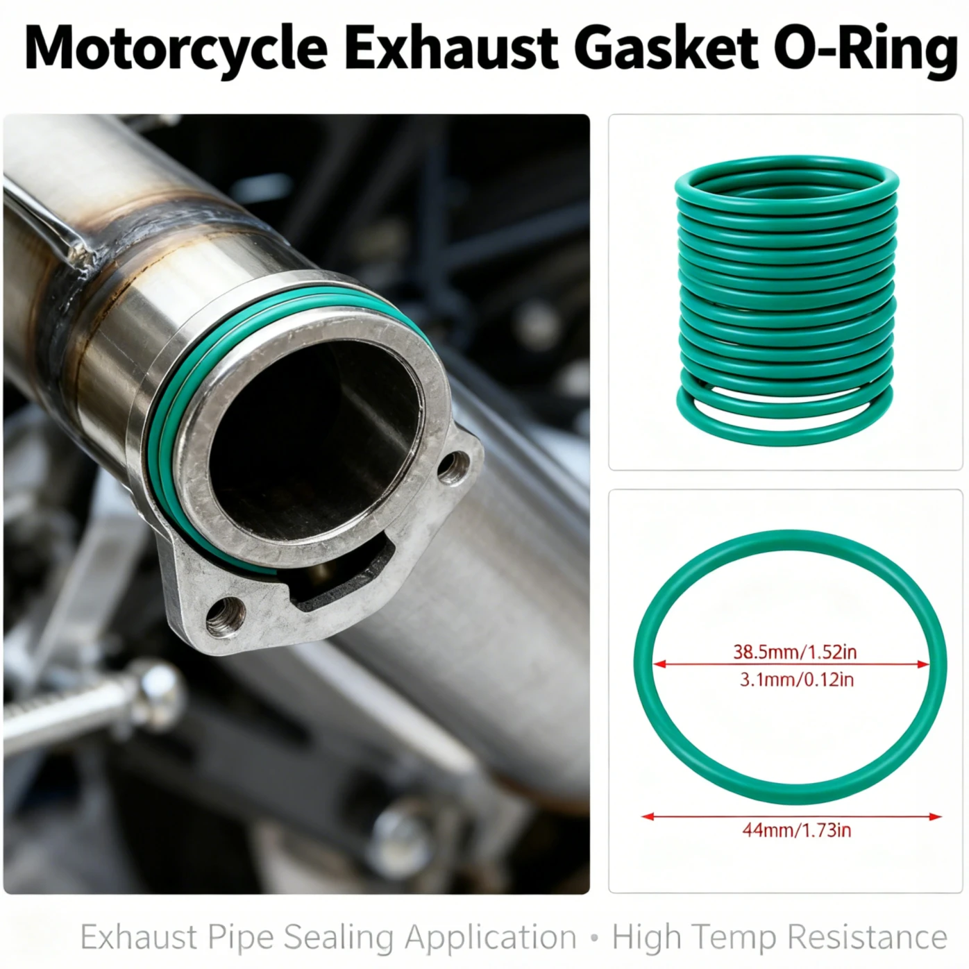 2/5/10 Uds colector de escape Viton juntas tóricas para KTM Husqvarna Gas Sherco Beta SX EXC XC-W TEEC SE SE-R RR 125-380cc motocicleta