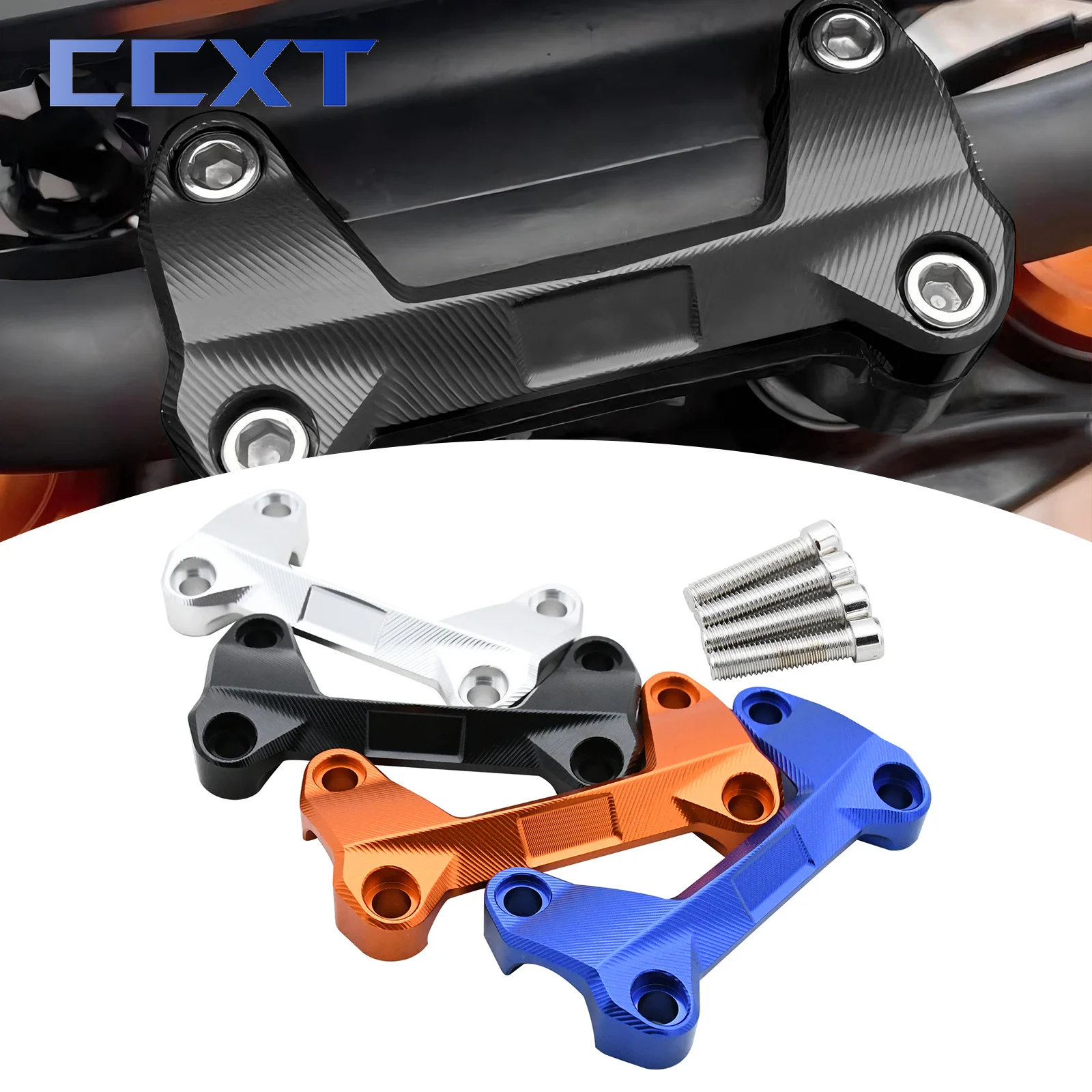 

CNC Aluminum Handlebar Risers Top Cover Clamp For KTM Duke 125 200 250 390 Duke390 2006-2024 General Motorcycles Accessories
