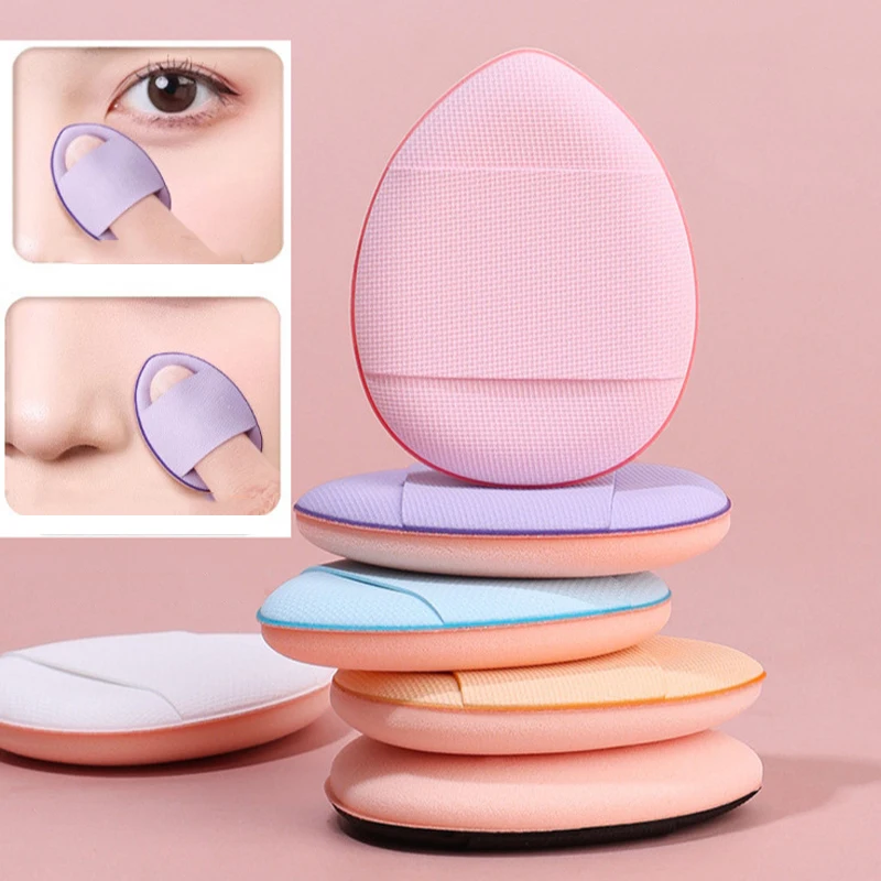 7Pcs 미니 핑거 팁 퍼프 컨실러 파운데이션 페이셜 메이크업 퍼프 루스 파우더 에어 크림 트라이앵글 메이크업 퍼프 뷰티 도구