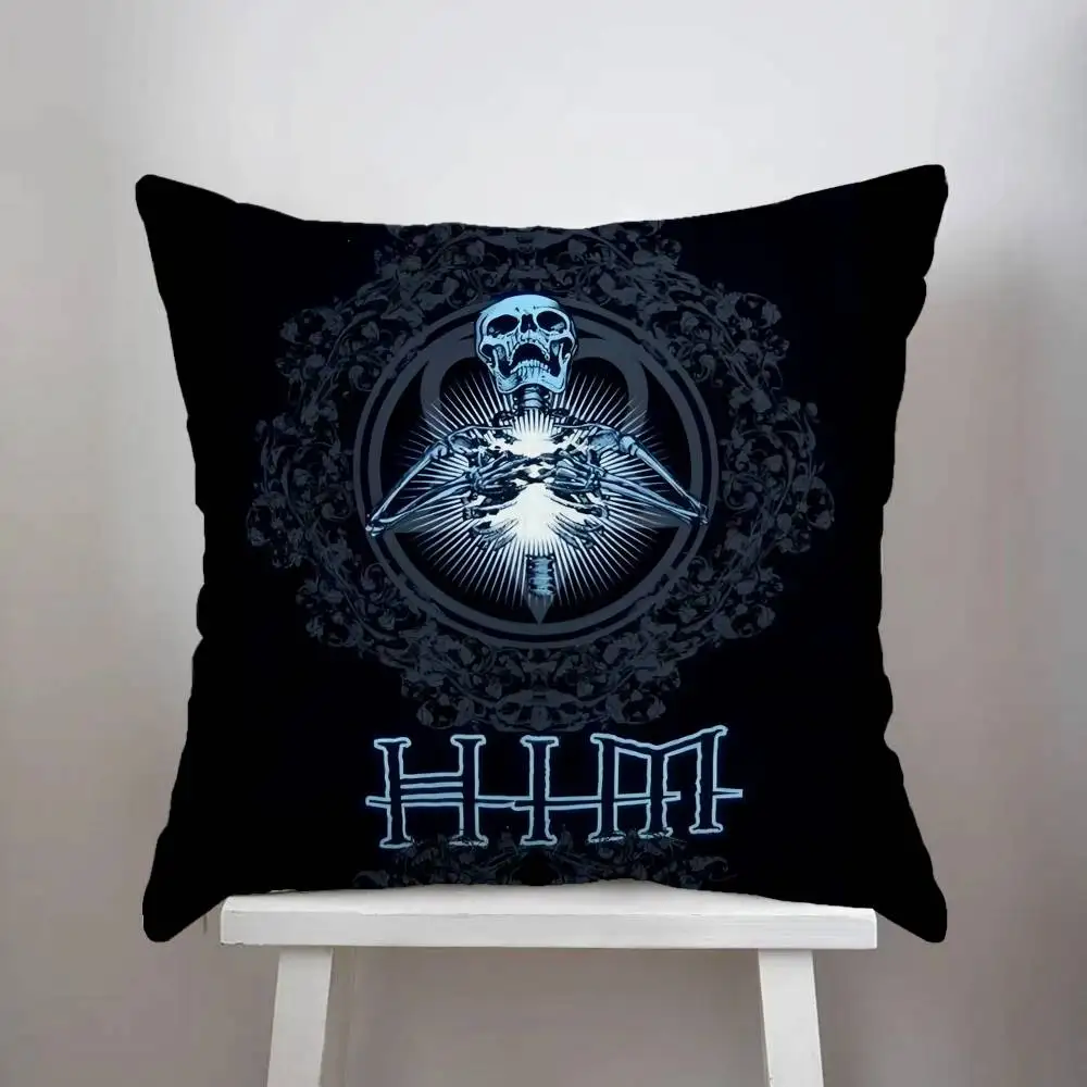 H-Him 화려한 Heartagram 베개 케이스 럭셔리 양면 자동차 베개 45x45 쿠션 커버 홈 및 장식 소파 베개 케이스