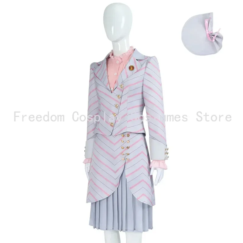 

20151123 Wicked Cosplay Witches Costumes Glinda Elphaba Clothes Gotic Movie Party Role-playing Pink Uniform Hat Play Outfit for