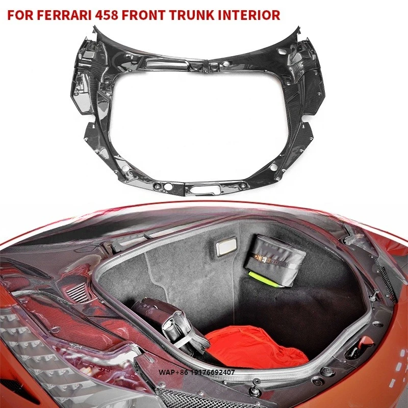 Factory Price OEM Style Dry Carbon Fiber Car Interior Auto Parts Car trunk luggage compartment Interior for 458