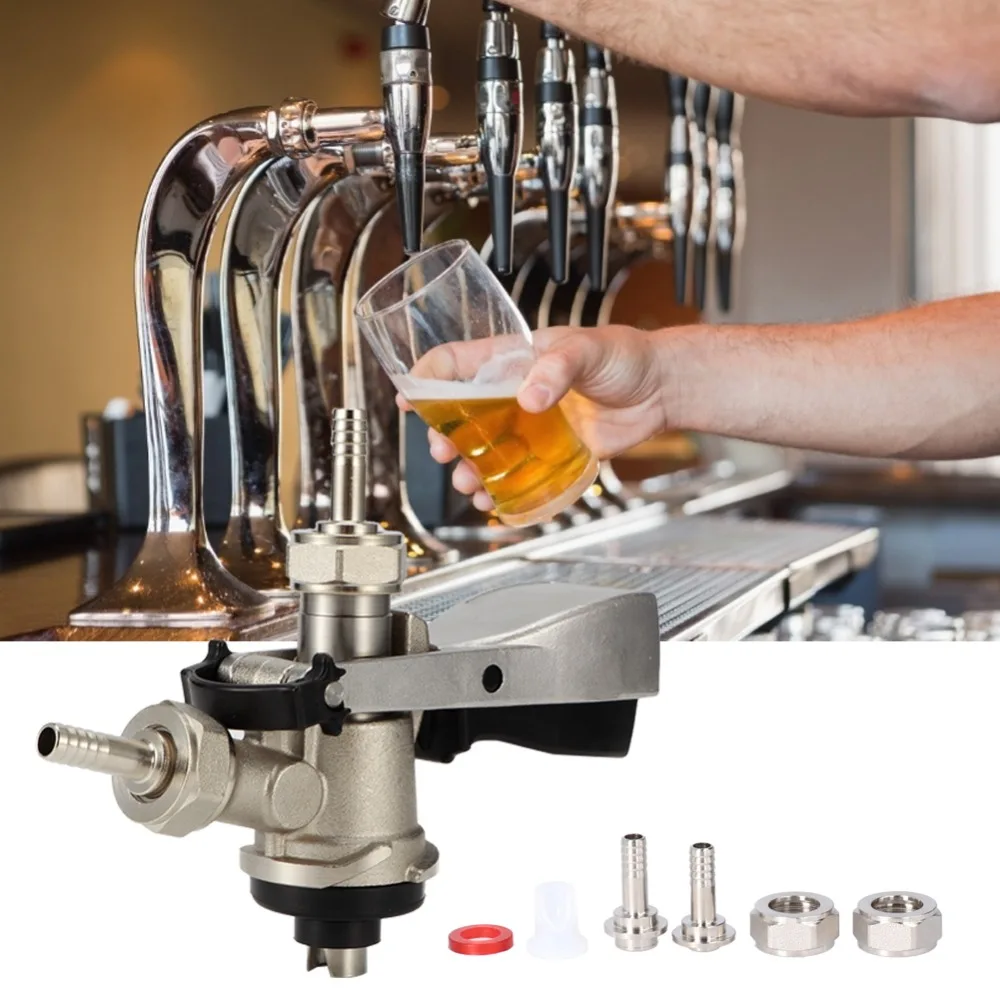 7 piece Brewing Accessory G5/8 S Type Beer Keg Coupler Stainless Steel Male Thread Beer Tap Dispenser Keg Tap Coupler Home Bars
