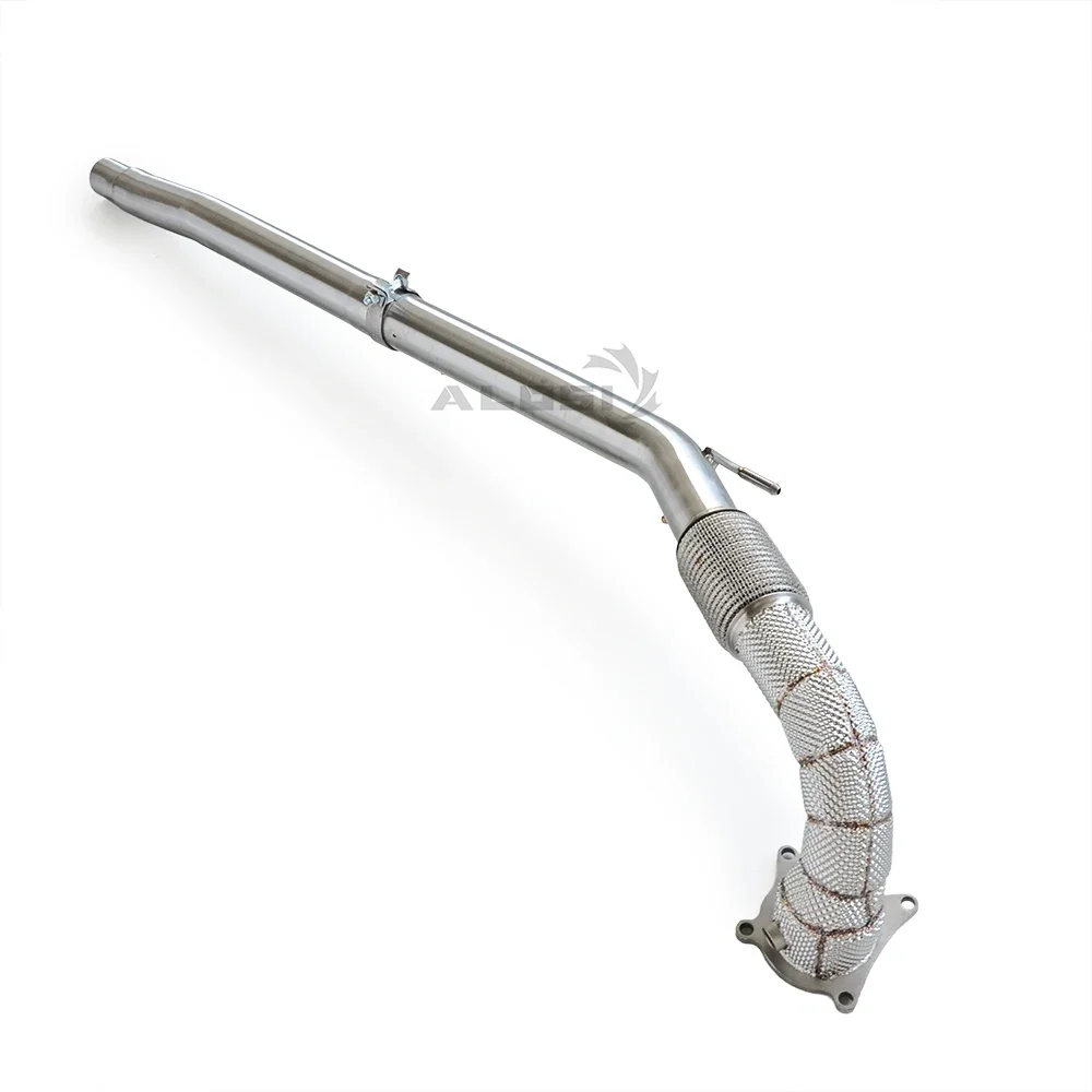 High flow Downpipe Exhaust for Volkswagen Tiguan Four-wheel Drive 2011-2016 Exhaust pipe catalytic converter with heat shield