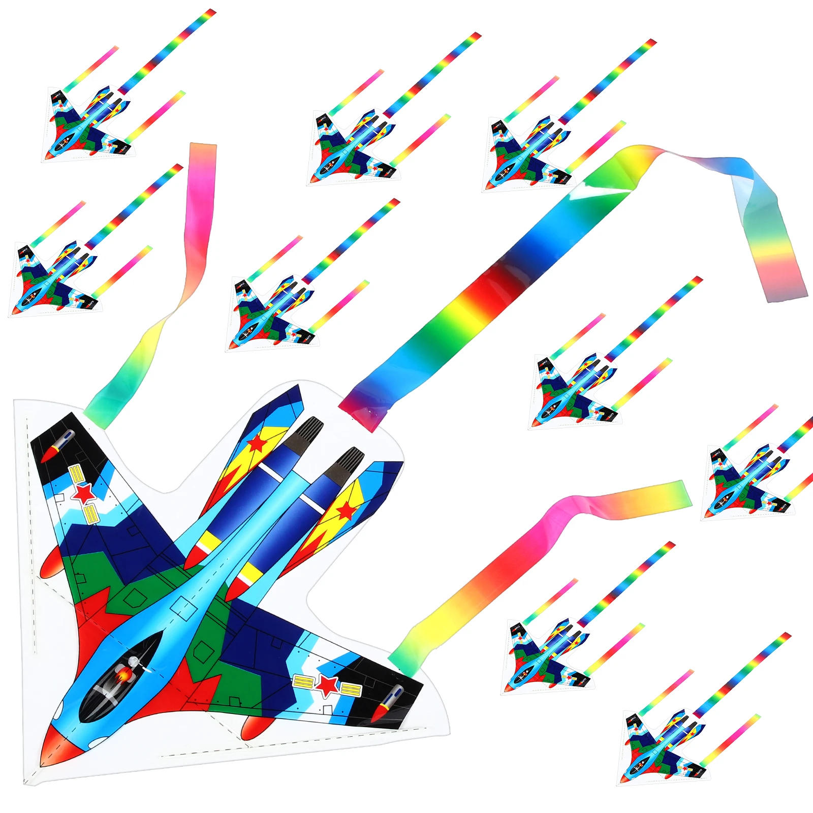 20 hojas de plástico para cometas, Material de alta gama, fácil de usar, larga vida útil, amigable con los niños, ligero, portátil, diseño de animales, playa