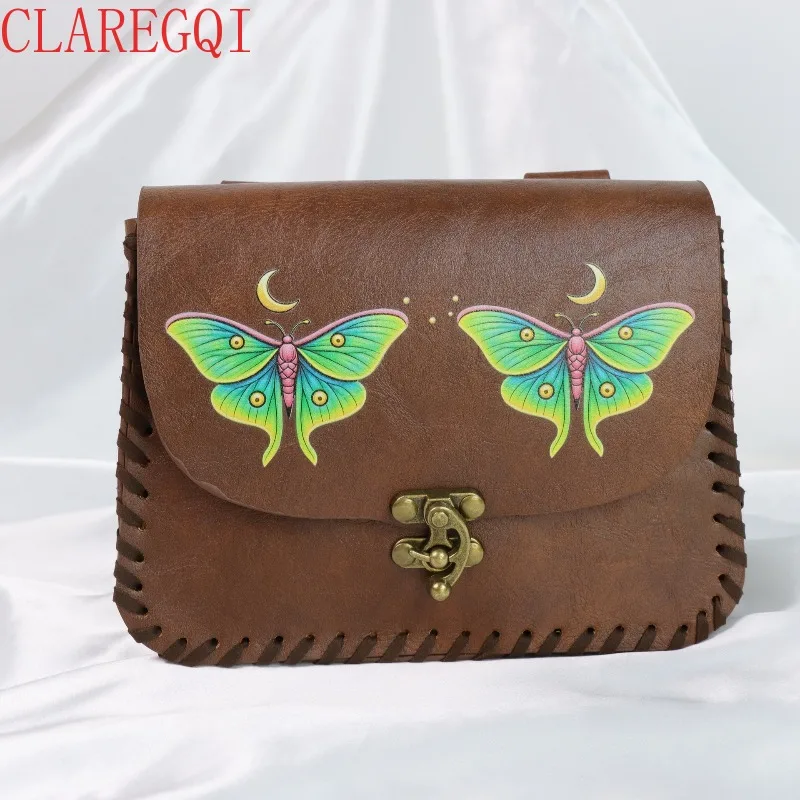Halloween Costumes For Women Medieval Retro Leather Belt Bag Fantastic forest wind  Brown Bag Performance Equipment Accessories