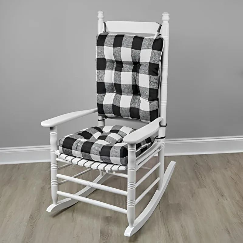 

Indoor Outdoor Rocker Cushions 2-Piece Set, 19x19 & 21x18 for Patio Living Room & Garden Furniture