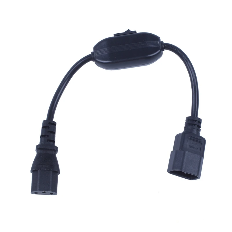 3X speciale PDU UPS cavo di alimentazione, IEC 320 C14 a C13 con interruttore On/Off 30Cm nero
