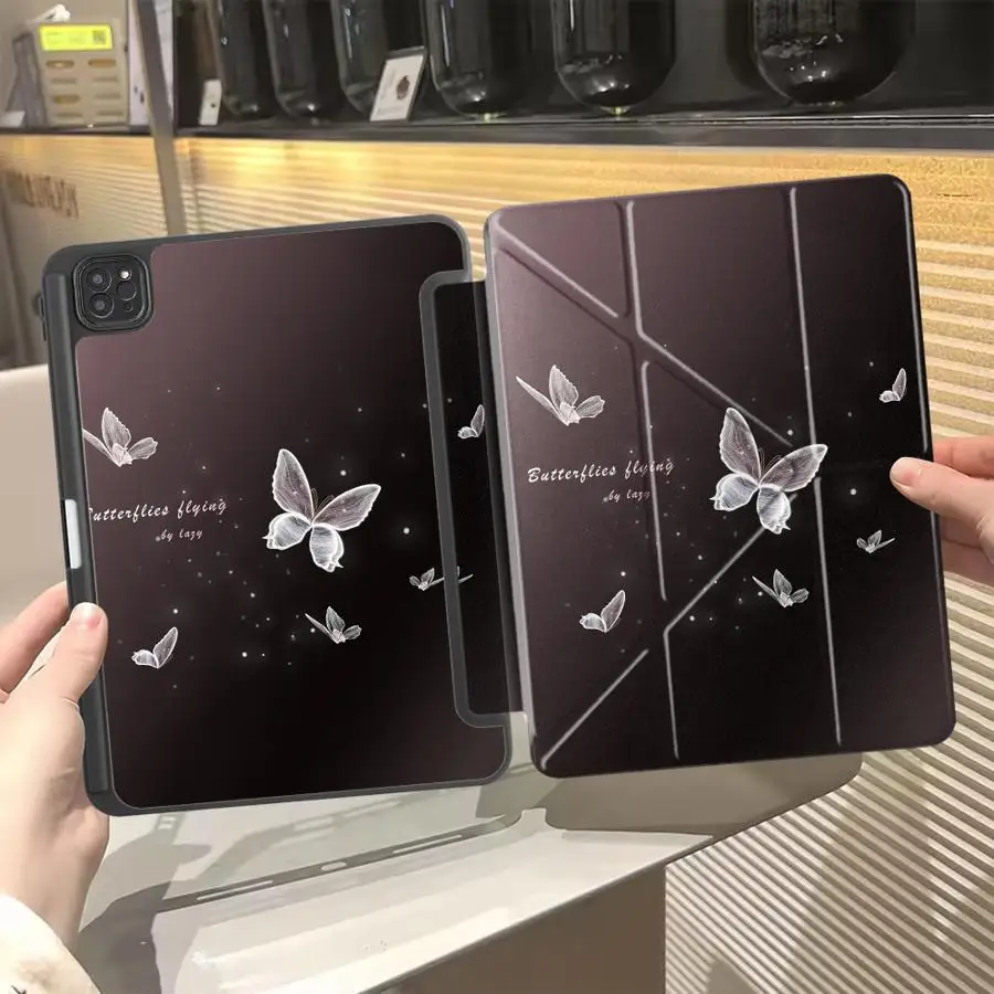 Tablet Case For iPad Mini 6 7 Air 4 5 M3 M2 1 2 M4 11inch Pro 2025 Pro 11th 10th 9th 8th 7th 12.9inch Holder Cover Warm Snow