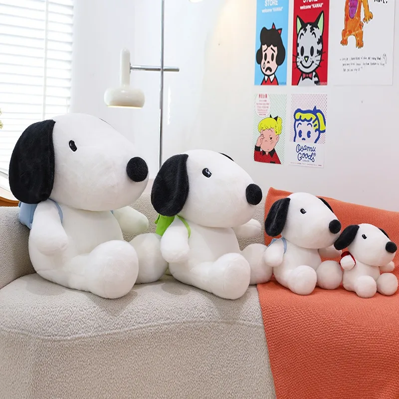 Kawaii Peluche Snoopy Zaino Giocattolo Seduto Cane Farcito Bambola Regalo Di Compleanno Per Bambini Grande Morbido Cuscino Pal per I Bambini Spedizione Gratuita