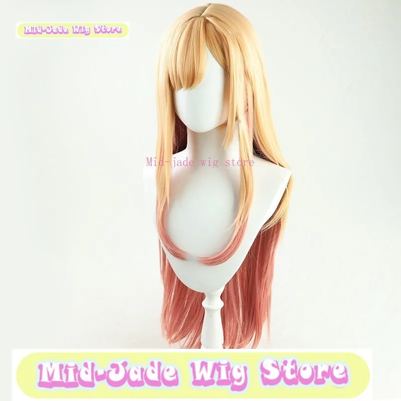 Peluca de Halloween de la tienda Mid-jade My Dress Up Dear Marin Kitagawa, peluca de Cosplay, juego de Anime, peluca de cuero cabelludo de simulación degradado