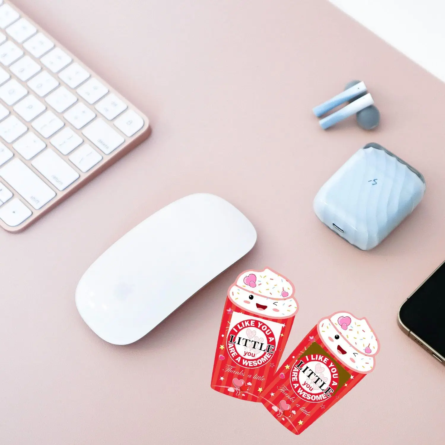 مجموعة بطاقات هدايا القهوة المضحكة لتخرج المعلم في عيد الأم 24 قطعة (وردي)