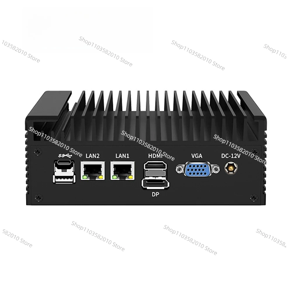 Industrial Mini PC 2 Ethernet 6 USB 2 COM 2 LAN Port Win7/11 Wifi Embedded N100 DDR4 Esata Available AU/US/EU Plug Types