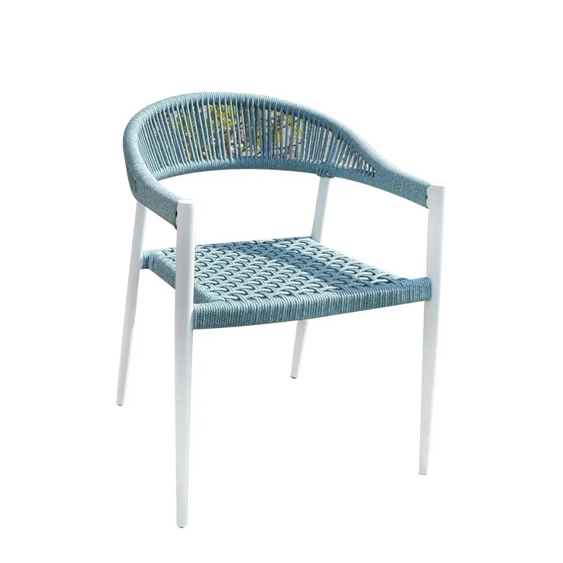 

Nordic outdoor leisure tables and chairs outdoor waterproof and sunscreen villa courtyard garden balcony woven dining table and