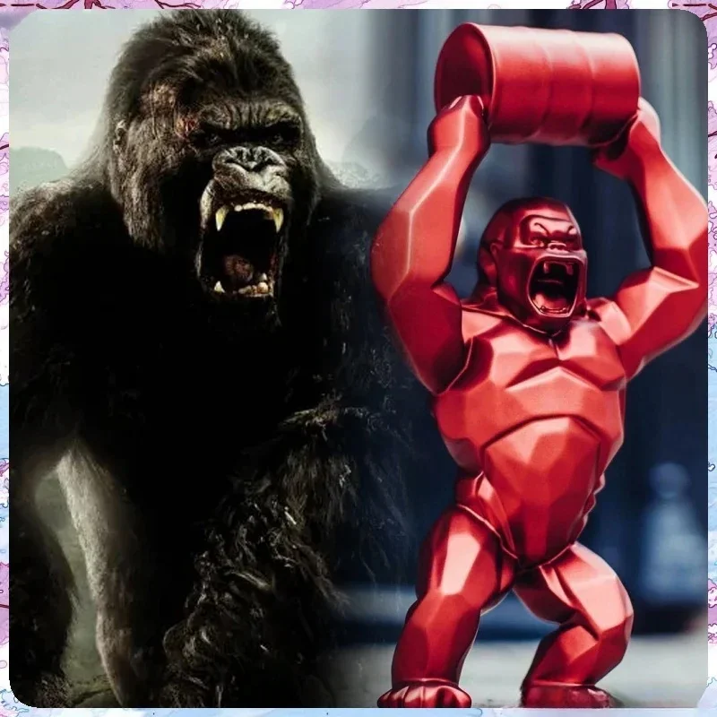 

Большая фигурка орангутана, эстетические скандинавские статуи обезьяны, скульптура гориллы, фигурки из смолы, украшение для гостиной, аксессуары для стола