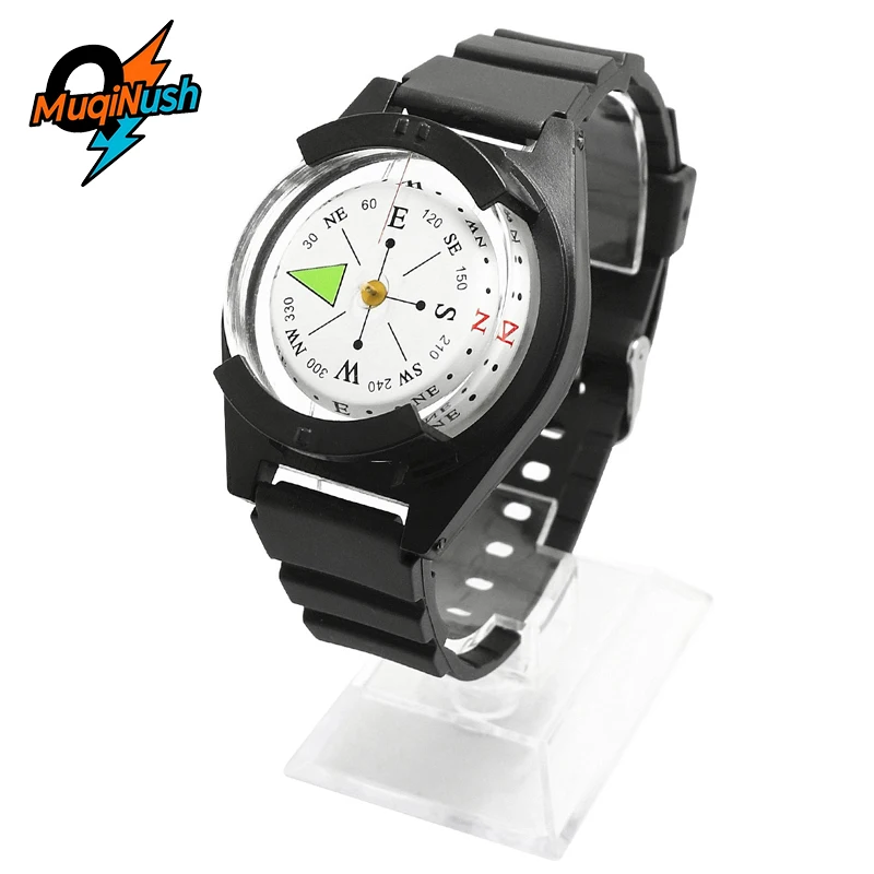 

MuqiNush Professional Compass Watch Adjustable Wrist Strap Compact Outdoor Survival &Navigation Tool for Hiking,Camping,Hunting