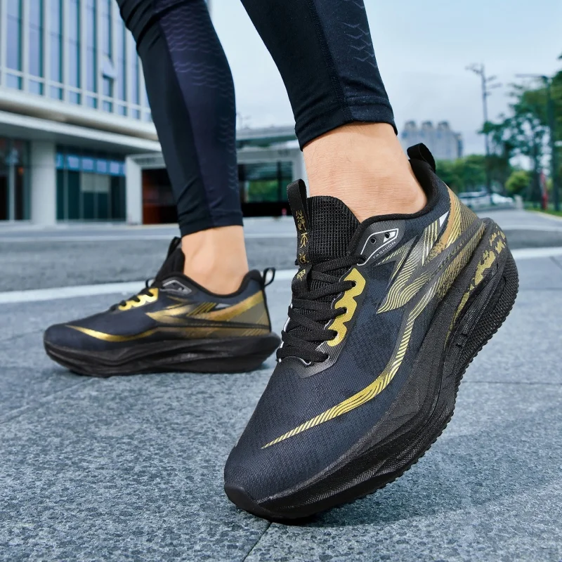 Men's Running Shoes Cushioning Trainer Race Breathable Luxury shoes Couple Jogging Sneakers Non-Slip Mesh Outdoor Off-road Shoes