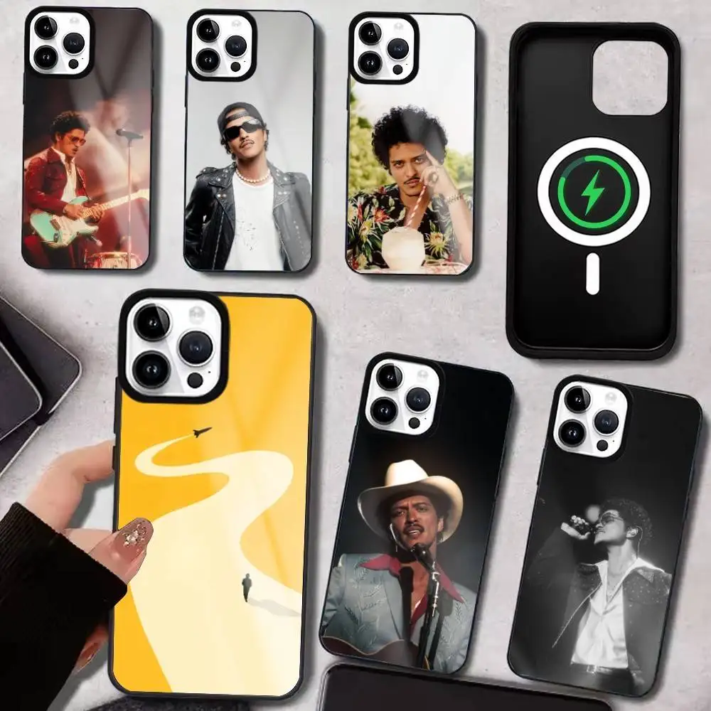 

Pete B-Bruno M-Mars Phone Case For IPhone17 16 15 14 13 12 11 Plus Pro Max Plus Wireless Charger Cover Funda