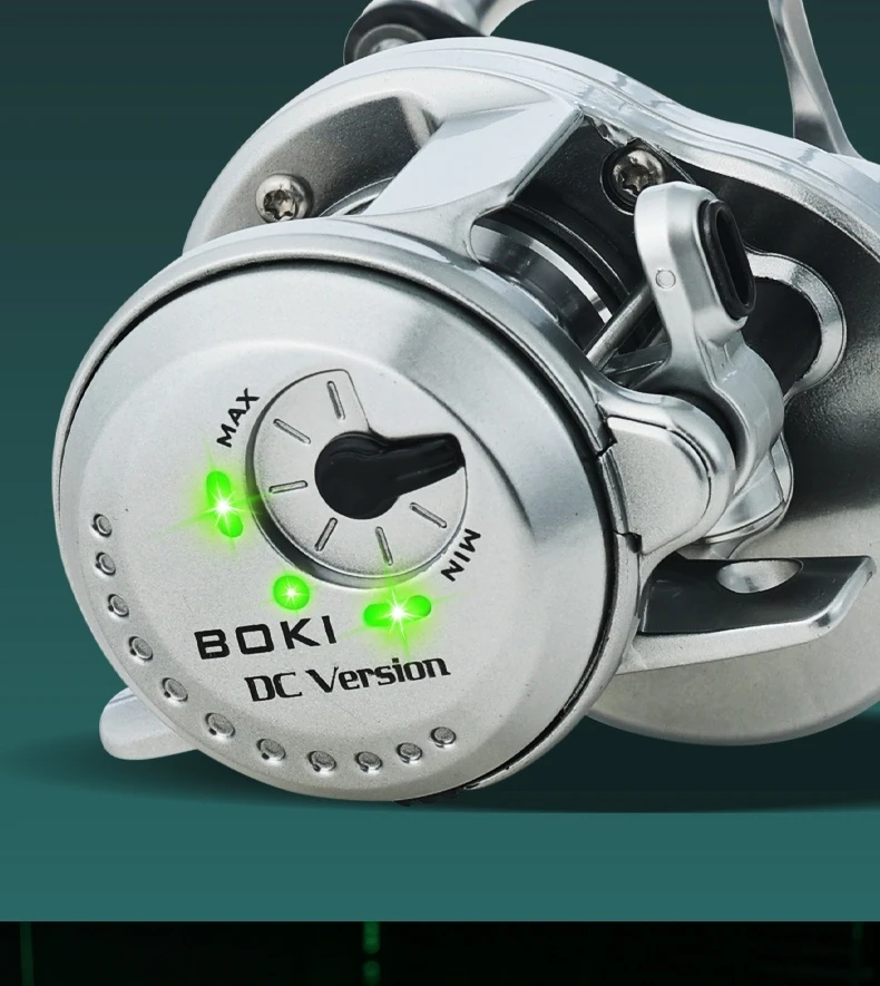 Lizard Fishing BOKI DC runde Baitcast-Rolle mit elektronischer Bremse, Micro-Casting, rostbeständig, Baitcast Angelrolle für Bäche – Detail 11