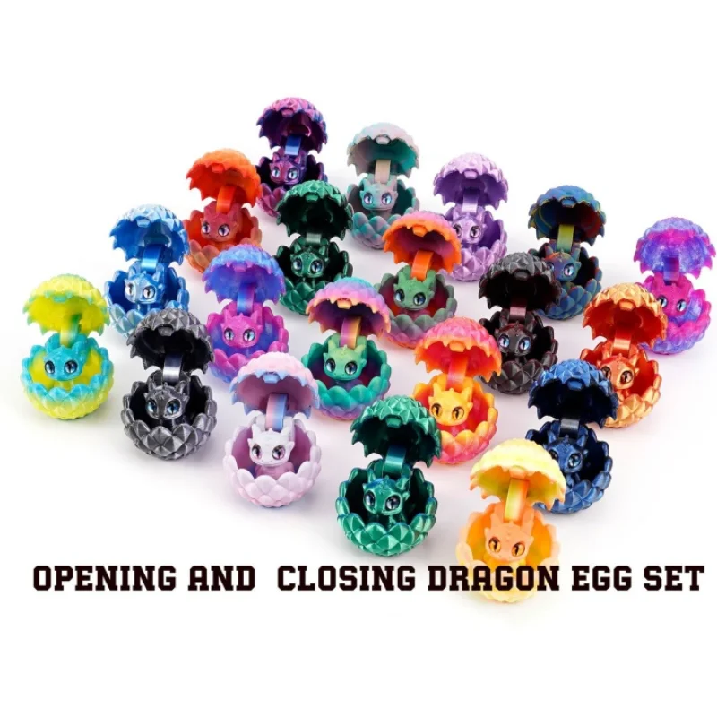 

Creative 3D Printable Hatchable Mini Dragon Egg Set Hatchling Model Halloween Easter Gifts & Desktop Decorations