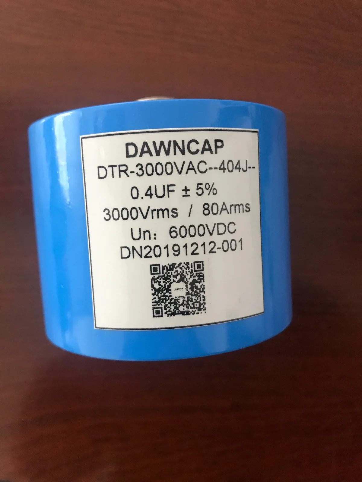 

DTR Capacitor 0.4 UF 6000VDC 80A 3000V AC Tesla Coil Capacitor