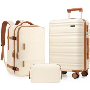 Piece Luggage Set 20 Inch Carry On Suitcase with Spinner Wheels, PC Hard Shell TSA Lock, Expandable amp Fully Lined Interior, Ai