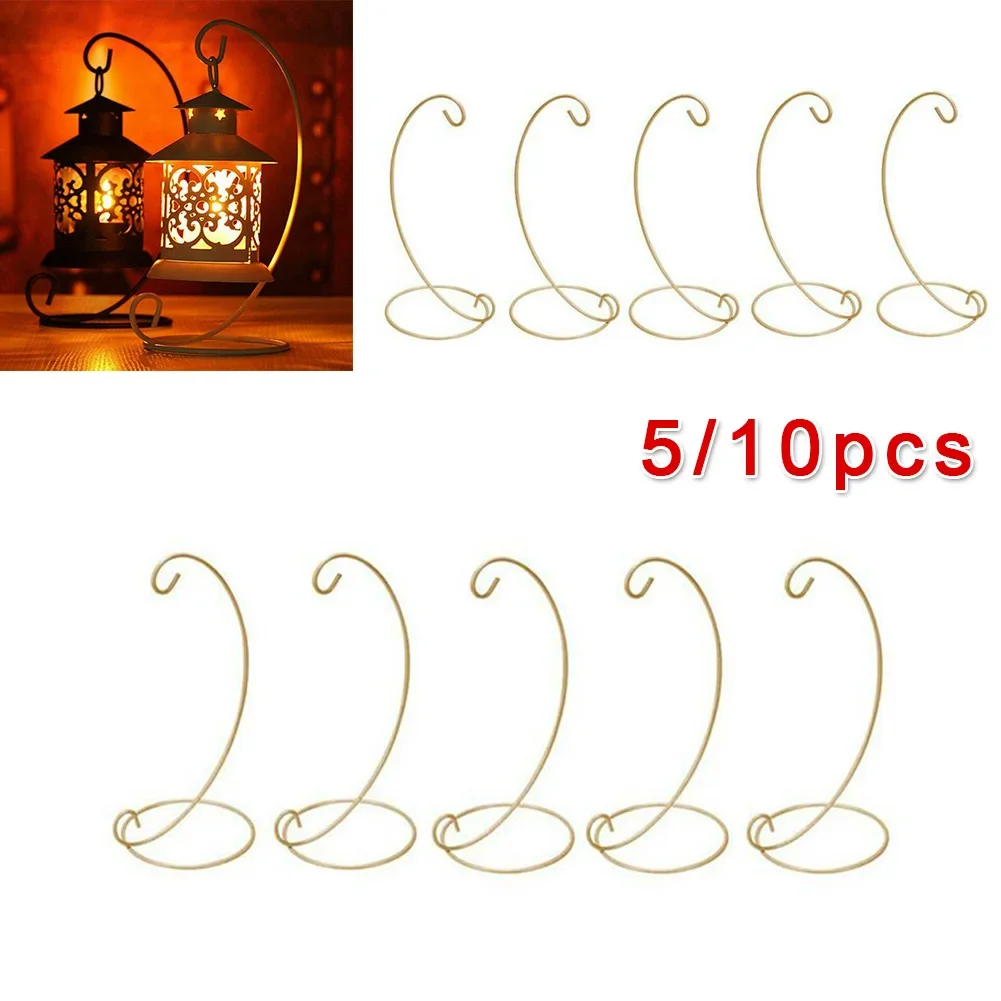 

Ornament Hanging Display Stand Iron 랜턴 스탠드 Simple Golden Iron stand rack hanger for planter terrarium witch ball lantern