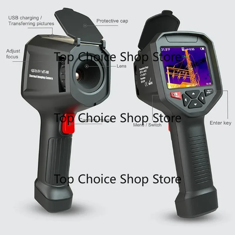 Upgrade Professional HT-H8 WIFI IR Infr-ared Thermal Imager Camera Handheld Temperature Automatic Tracking Rechargeable 3.5 TFT