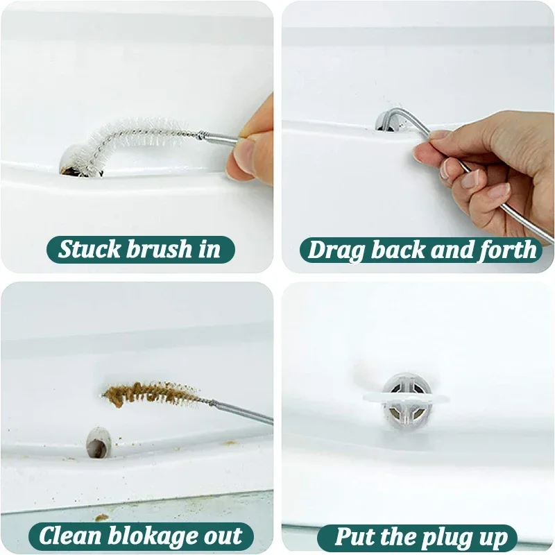 1 Pcs New 1.5M Fridge Drain Cleaner Set Drain Hole Dredging Stick Wash Brush Suction Syringe Hose Refrigerator Maintenance Tool