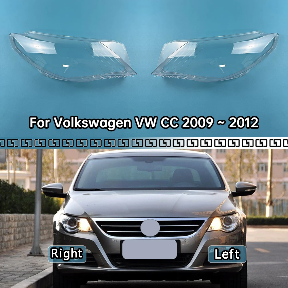 

For Volkswagen VW CC 2009 2010 2011 2012 Headlamp Cover Transparent Headlight Shell Lens Plexiglass Auto Replacement Parts